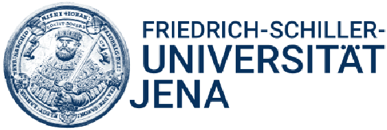 blaues Logo der Friedrich-Schiller-Universität Jena